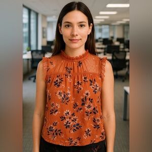 Arizona Jean Company Floral Sleeveless Top